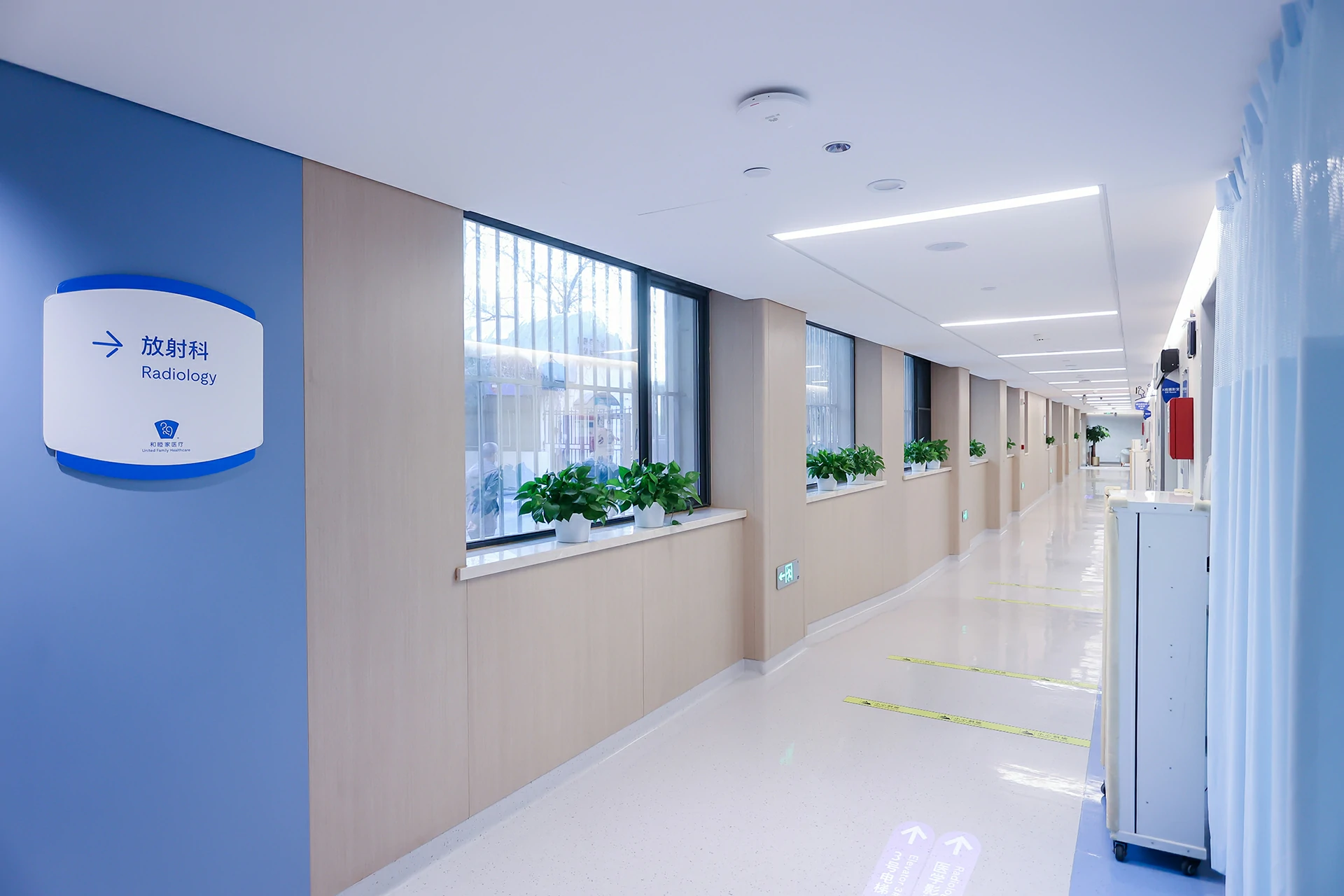 Radiology Department Hallway and Patient Corridor